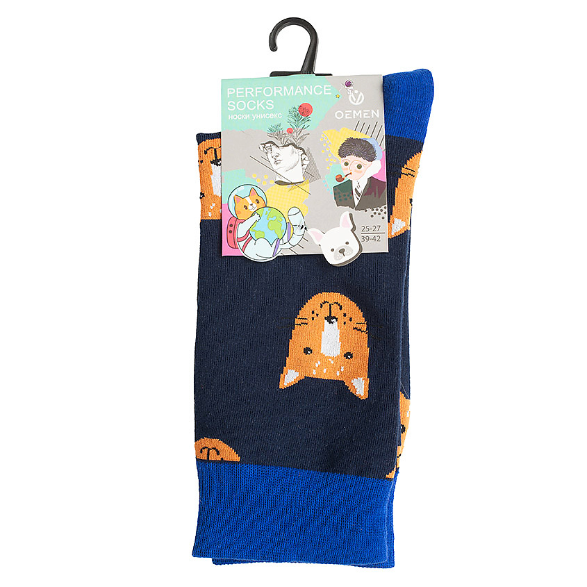 Изображение товара OEMEN Носки унисекс PM387 хлопковые 20 см яркий дизайн
