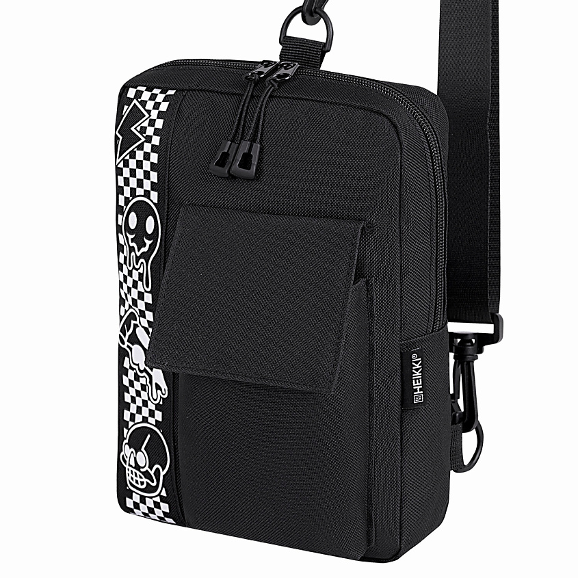 Изображение товара HEIKKI Сумка на плечо TORRENT с карманом, Chess emoji, черная, цвет: Черный, размер: 25