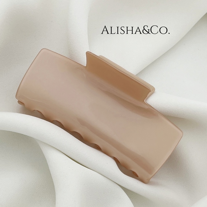 Изображение товара ALISHA&CO. Крабик для волос большой GLAZE, Персиковый