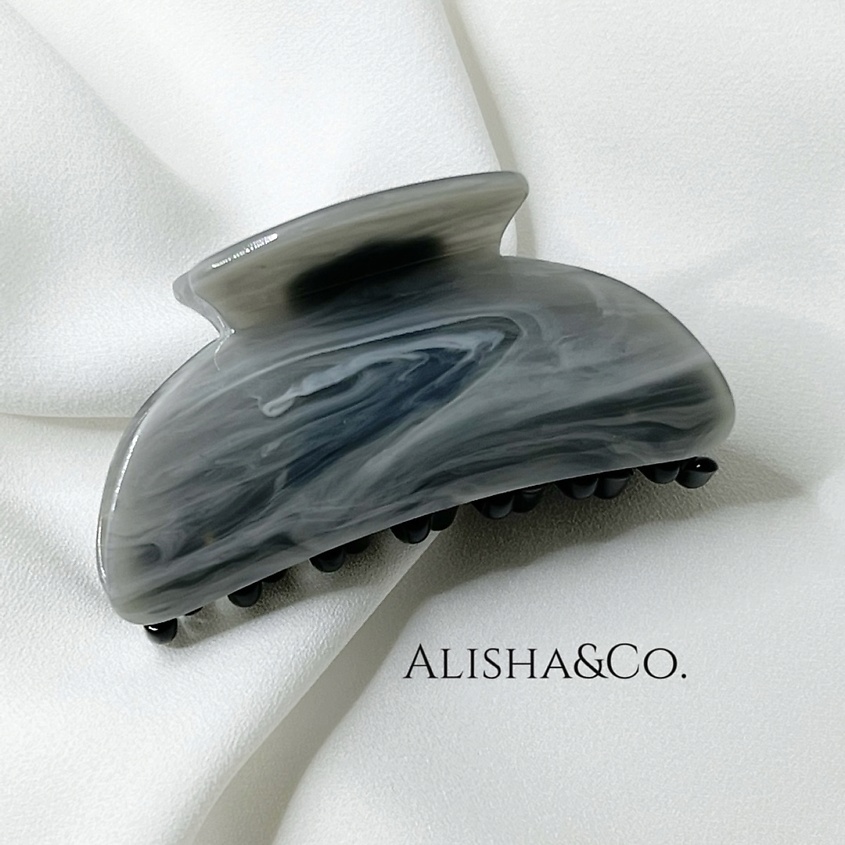 Изображение товара ALISHA&CO. Крабик для волос средний Shell, Белый