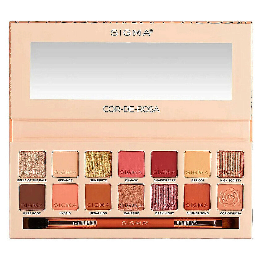 Изображение товара Cor-De-Rosa палетка теней SIGMA BEAUTY, 14 оттенков
