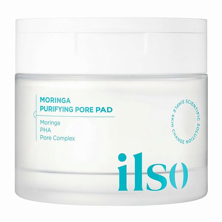 Изображение товара ILSO Очищающие пэды с морингой MORINGA PURIFYING PORE PAD, 160 мл/ 60 шт.
