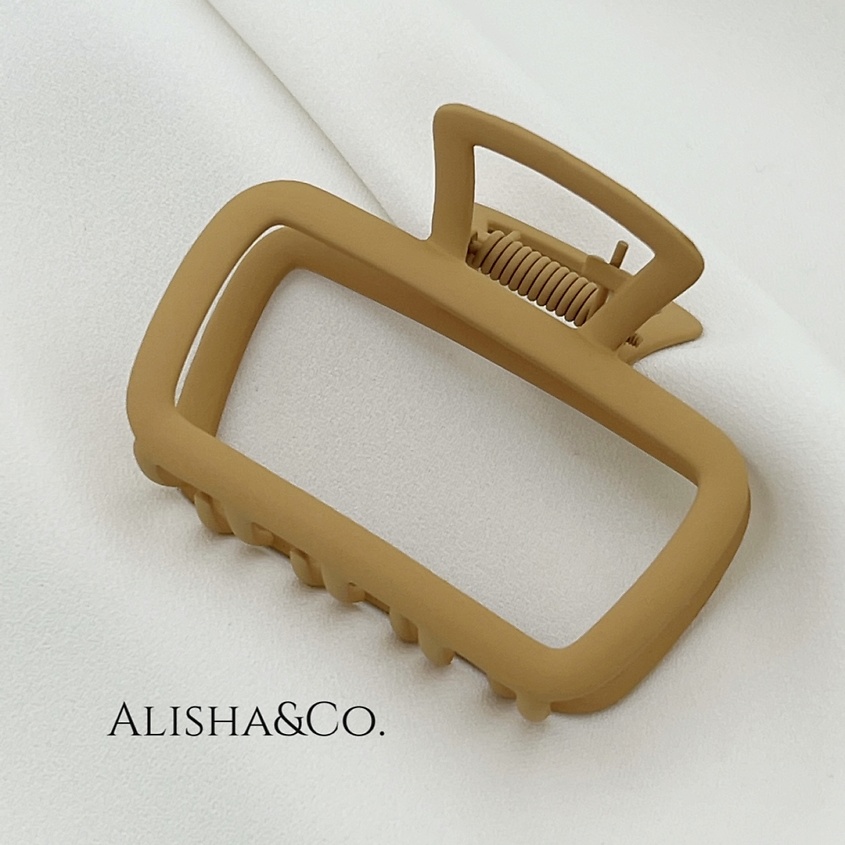 Изображение товара Крабик для волос ALISHA&CO. Urban Style Средний горчичный премиальный аксессуар