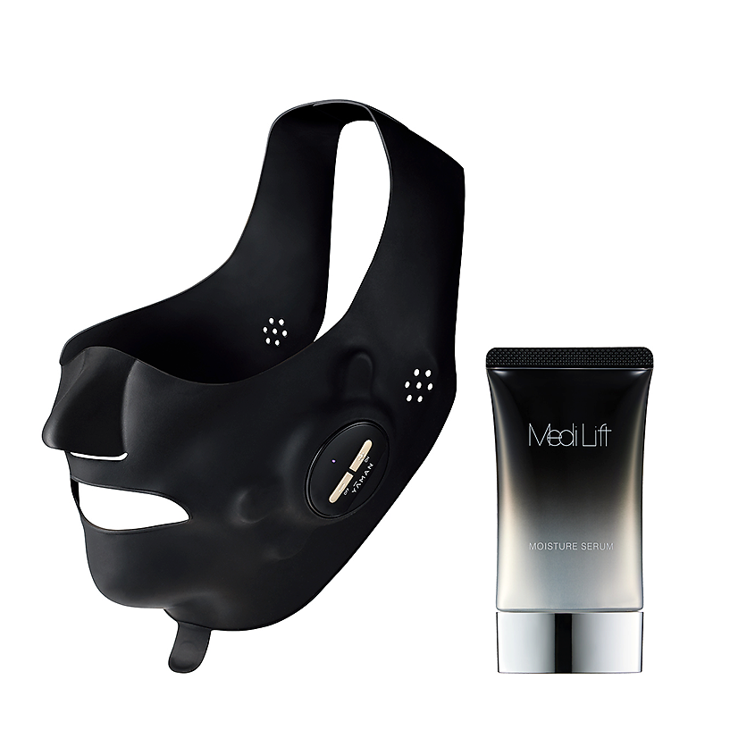 Изображение товара YA-MAN Массажная маска для подтяжки мышц лица Medilift Plus, Черный