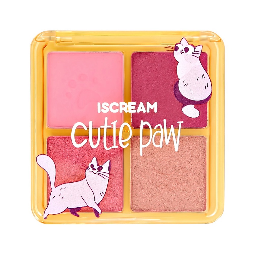 Изображение товара ISCREAM Палетка теней для век CUTIE PAW, тон 13-16