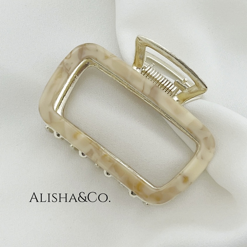 Изображение товара ALISHA&CO. Крабик для волос металлический Unique, Бежевый