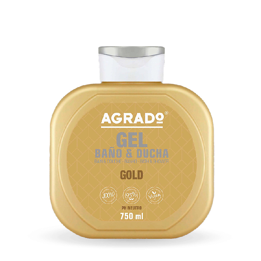 Изображение товара Гель для ванны и душа Agrado Gold 750мл парфюмированный для всей семьи