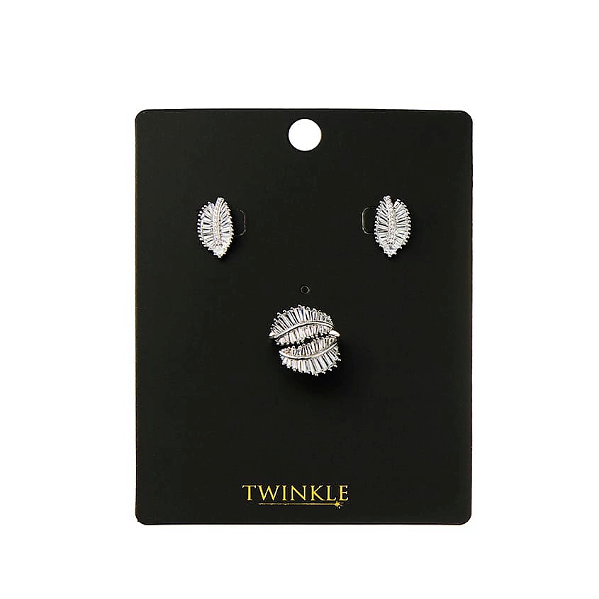 Изображение товара TWINKLE Набор: серьги и кольцо Allure, 1 пара + 1 шт
