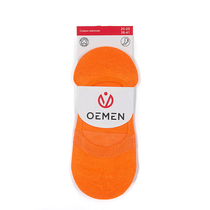 Изображение товара OEMEN Следки с силиконом женские PW154 ярко-оранжевый, Размер 23-25