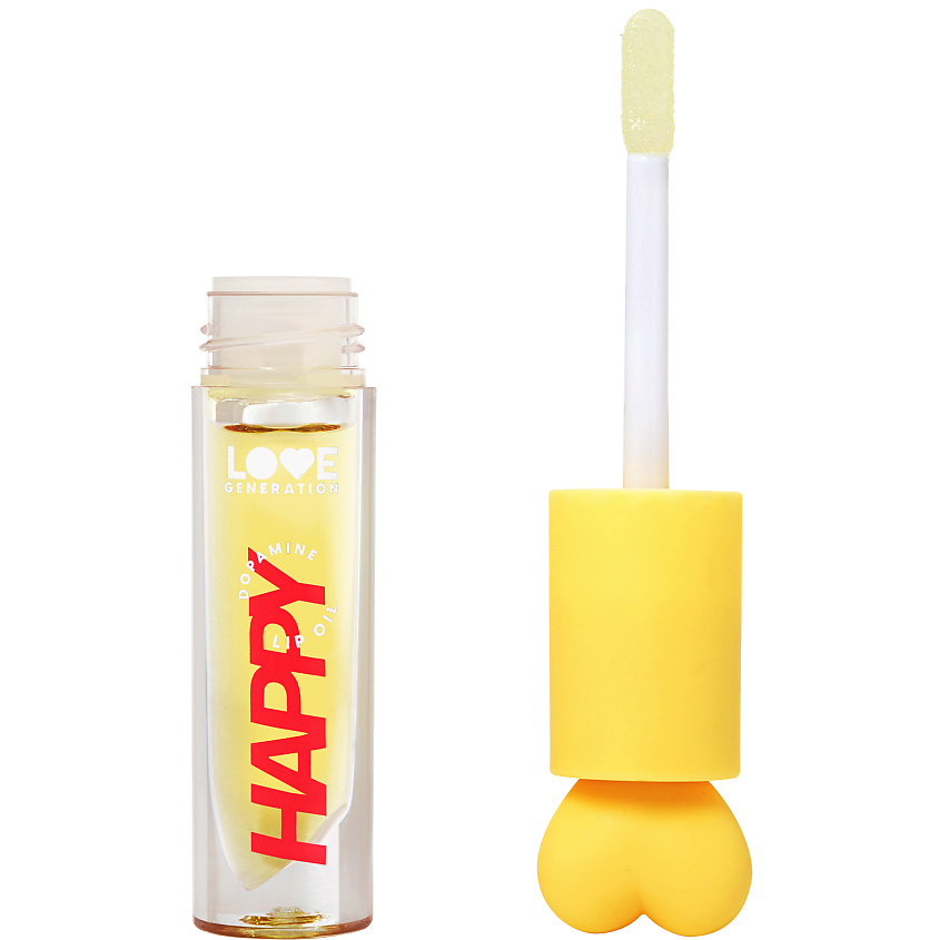 Изображение товара LOVE GENERATION Масло для губ Be happy, 02 прозрачно-желтый, 2,3 мл