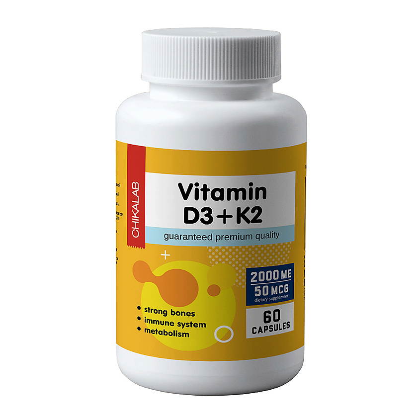 Изображение товара CHIKALAB Vitamin D3K2 2000 МЕ, 60 шт.
