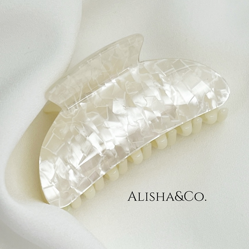 Изображение товара ALISHA&CO. Крабик для волос средний Shell, Перламутровый