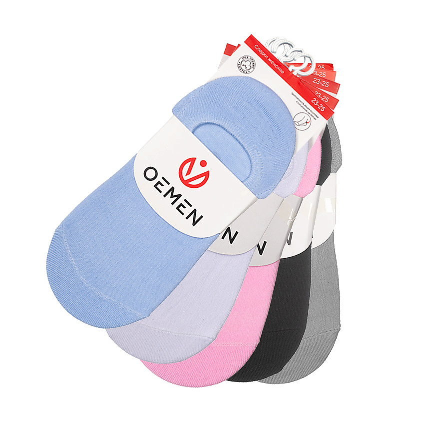 Изображение товара OEMEN Следки пятка силикон женские WD001 белый/серый/розовый, Размер 23-25