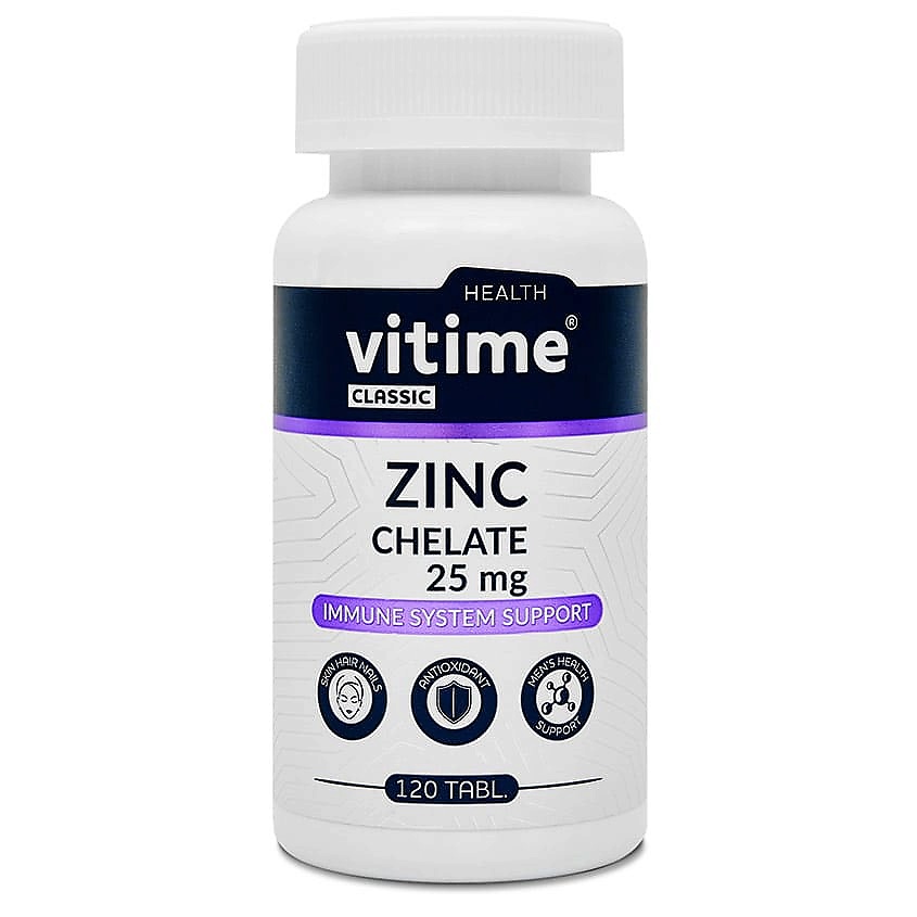 Изображение товара VITIME Classic Zn Chelate ВИТАЙМ Классикc Цинк Хелат, 120 шт.