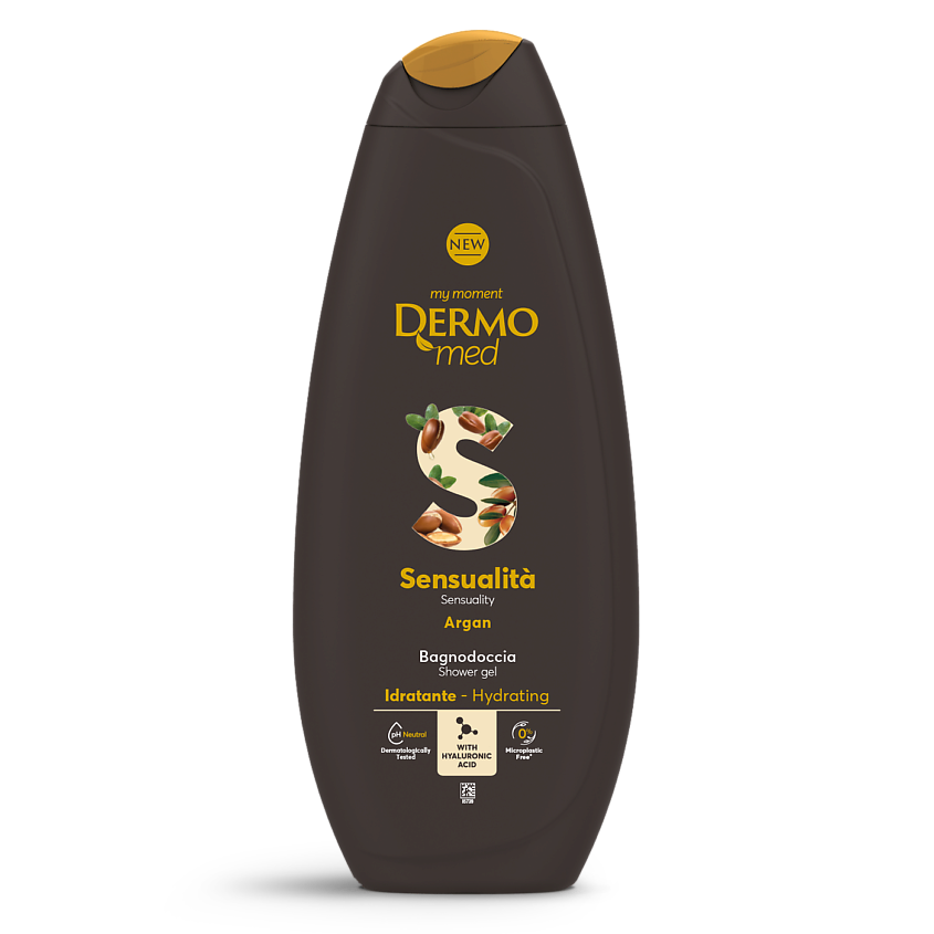 Изображение товара Dermomed Гель для душа с аграной Sensuality 450мл парфюмированный Увлажнение
