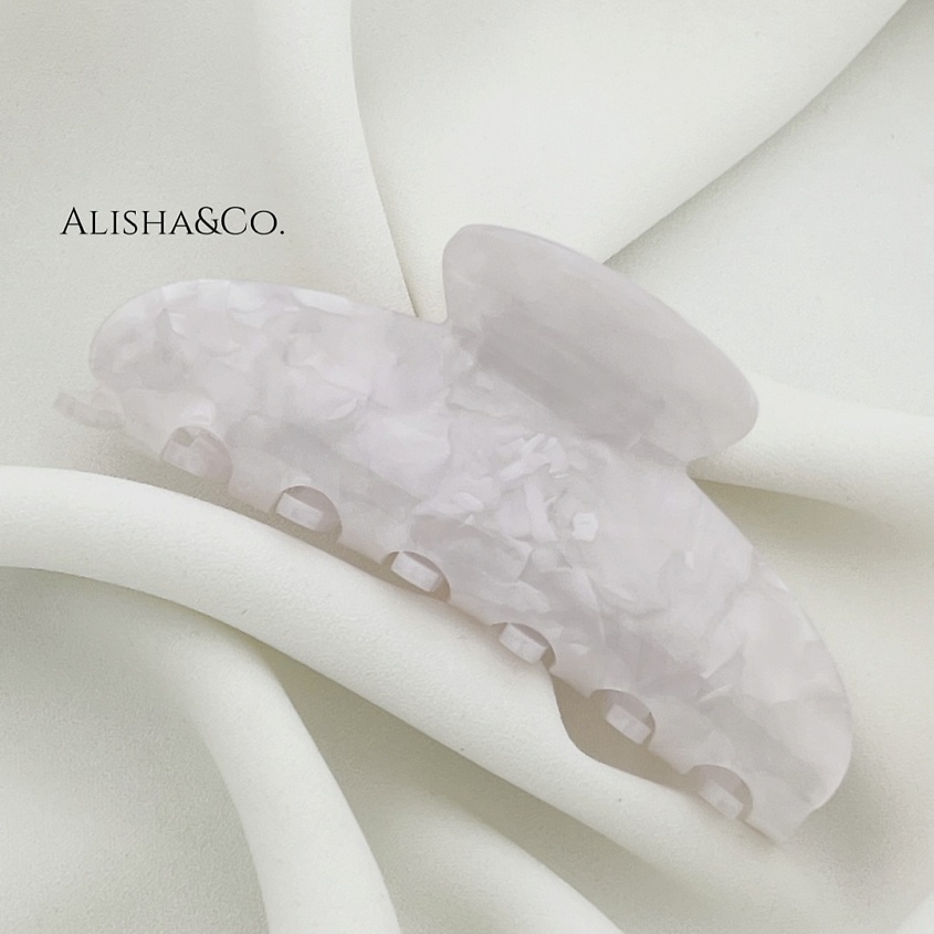 Изображение товара Крабик для волос ALISHA&CO Jolie XL Розовый крупный легкий модный аксессуар