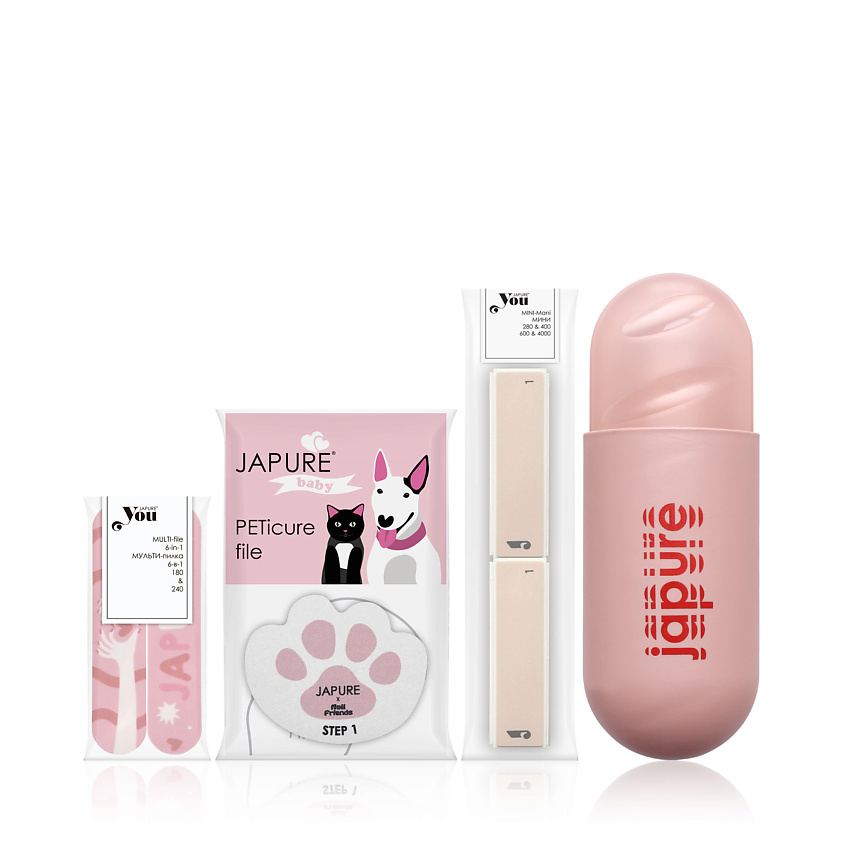 Изображение товара JAPURE YOU Набор пилок в футляре Baby+, Розовый