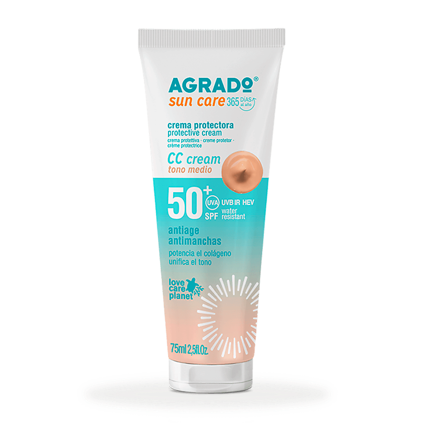 Изображение товара AGRADO Влагостойкий солнцезащитный СС крем с коллагеном SPF50+ 75мл