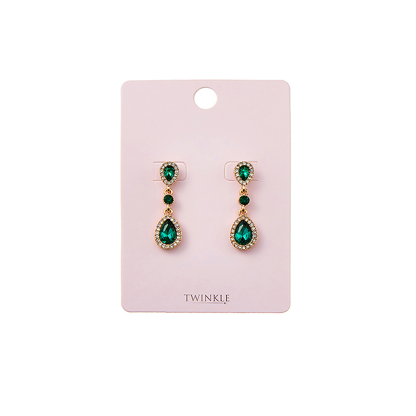 Изображение товара Серьги Royal Green из золота и стекла для стильных образов