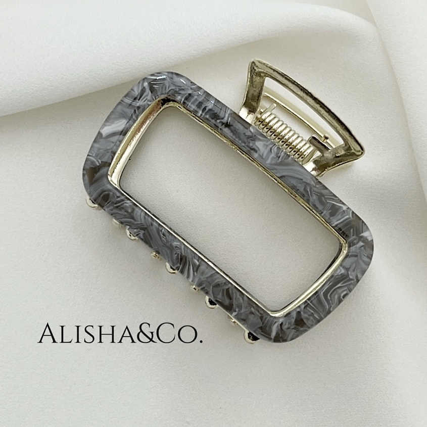 Изображение товара Золотой металлический крабик для волос ALISHA&CO. To be blossom Style средний размер