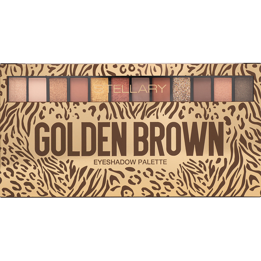 Изображение товара STELLARY Палетка теней для век Golden brown, Golden Brown, 13,44 г