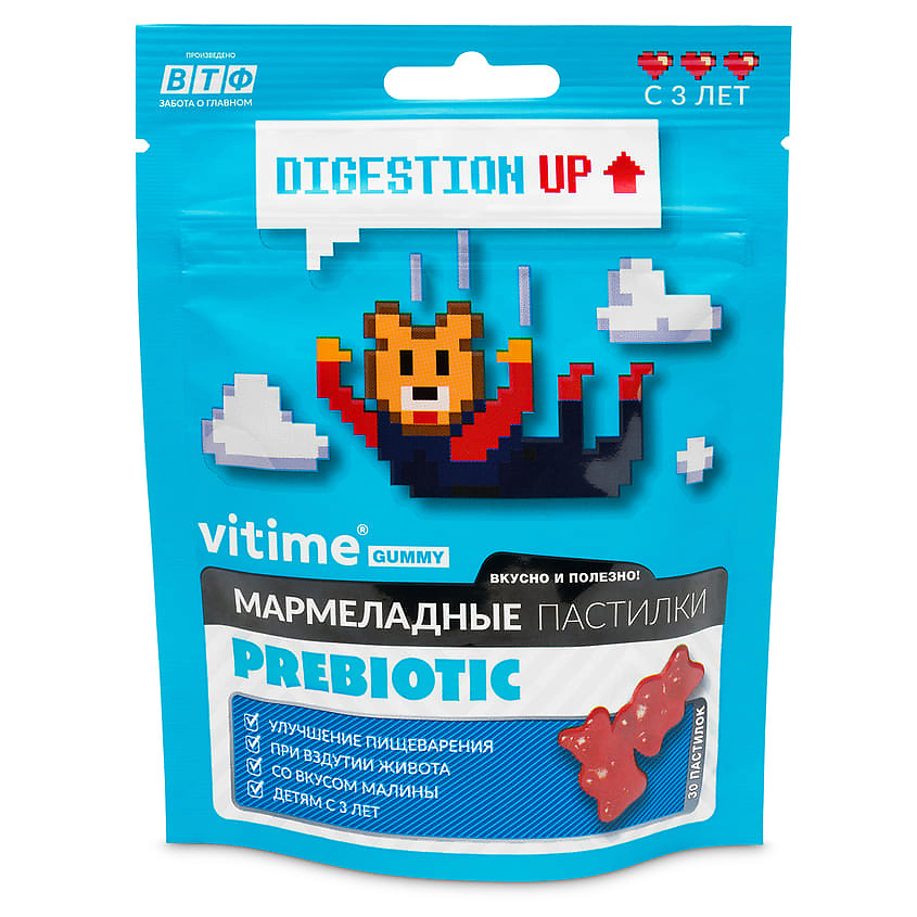 Изображение товара VITIME Мармеладные пастилки Prebiotic Пребиотик, 30 шт.