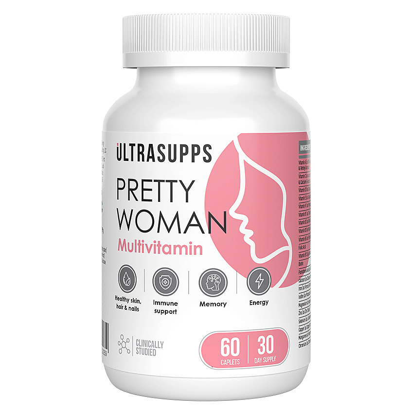 Изображение товара ULTRASUPPS Витаминно-минеральный комплекс для женщин Pretty Woman, 60 таблеток