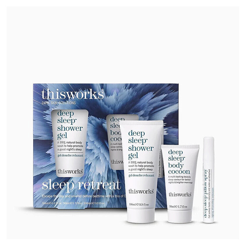 Изображение товара THIS WORKS Набор средств для ухода за телом Sleep Retreat, 100 мл + 50 мл + 10 мл