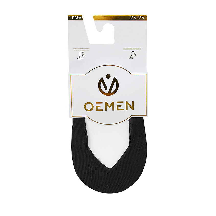 Изображение товара Следки женские полиамидные OEMEN 8014 черные, размер 23-25