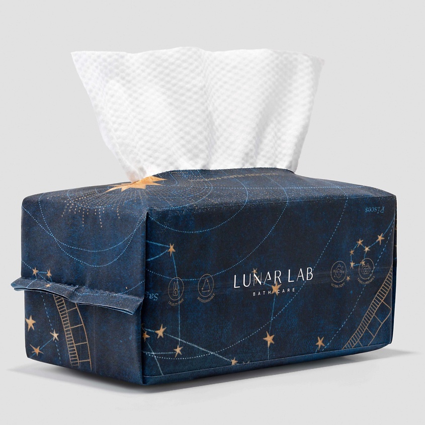 Изображение товара LUNAR LABORATORY Одноразовые хлопковые полотенца для лица и тела /100 шт, 100 шт