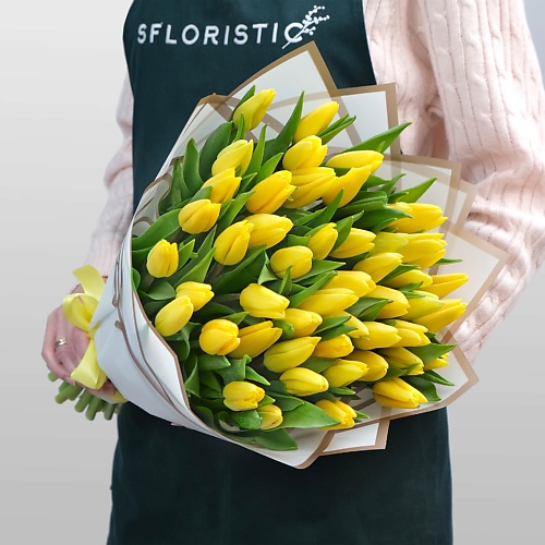 

STUDIO FLORISTIC Букет из Тюльпанов 51шт «Солнечная улыбка», Букет из Тюльпанов 51шт «Солнечная улыбка»