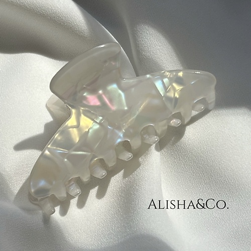 

ALISHA&CO. Крабик для волос средний перламутровый Jolie Pearl, Крабик для волос средний перламутровый Jolie Pearl