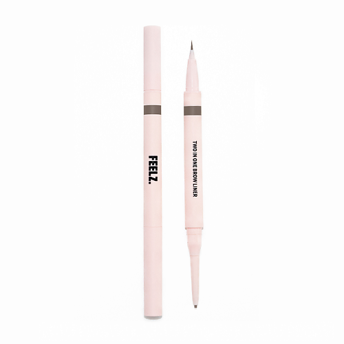 

FEELZ. Подводка и карандаш для бровей Two In One Brow Liner 02 light brown, Подводка и карандаш для бровей Two In One Brow Liner 02 light brown