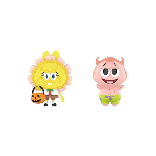 Интерактивная игрушка POP MART Игрушка-сюрприз The Monsters Spongebob Series jack-o'-lantern + pie star xYAYA, 9 см