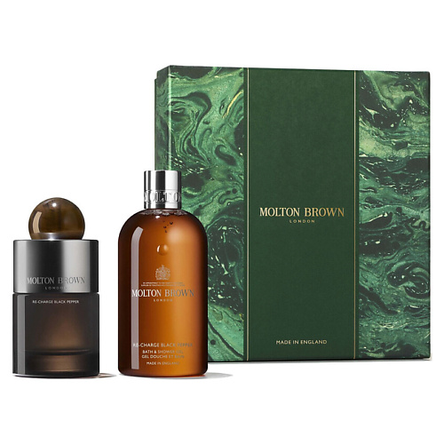 

MOLTON BROWN Набор Re-Charge Black Pepper: парфюмерная вода + гель для ванный и душа, Набор Re-Charge Black Pepper: парфюмерная вода + гель для ванный и душа