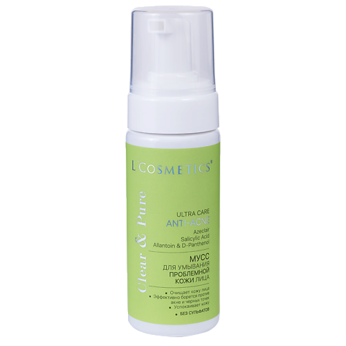 

LCOSMETICS Мусс для умывания для проблемной кожи Clear & Pure ULTRA CARE ANTI-ACNE, Мусс для умывания для проблемной кожи Clear & Pure ULTRA CARE ANTI-ACNE