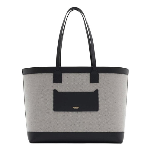 Сумка BURBERRY Сумка Canvas With Smooth Calfskin Tote Bag (Basic Set+Shopping Bag)