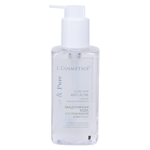 

LCOSMETICS Мицеллярная вода для проблемной кожи Clear & Pure ULTRA CARE ANTI-ACNE 275, Мицеллярная вода для проблемной кожи Clear & Pure ULTRA CARE ANTI-ACNE