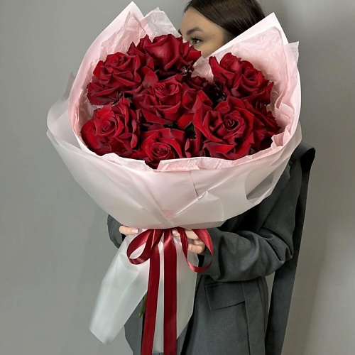

VLSHBN FLOWERS STATE Монобукет из бордовых Роз, Монобукет из бордовых Роз