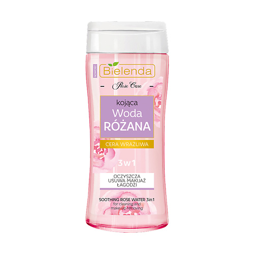 

BIELENDA Мицеллярная вода ROSE CARE розовая успокаивающая 3в1 200.0, Мицеллярная вода ROSE CARE розовая успокаивающая 3в1