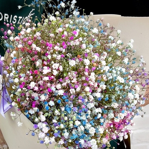 

STUDIO FLORISTIC Букет из радужной гипсофилы «Калейдоскоп», Букет из радужной гипсофилы «Калейдоскоп»