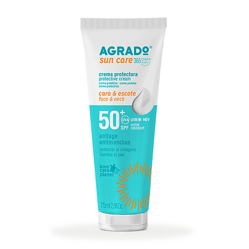 

AGRADO Крем солнцезащитный для лица и области декольте SPF50+, Крем солнцезащитный для лица и области декольте SPF50+