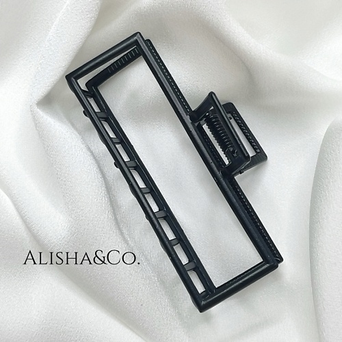 

ALISHA&CO. Заколка для волос Крабик черный металл Black Style, Заколка для волос Крабик черный металл Black Style