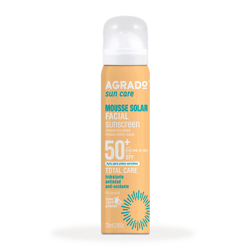 

AGRADO Солнцезащитный мусс для лица SPF 50+, Солнцезащитный мусс для лица SPF 50+