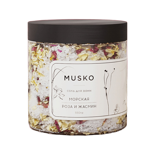 

MUSKO Морская соль для ванн, Роза и жасмин, Морская соль для ванн, Роза и жасмин