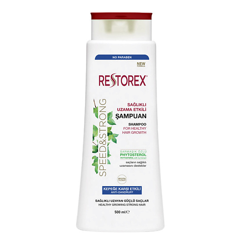 

RESTOREX Шампунь для роста волос против перхоти с фитостеролом, Шампунь для роста волос против перхоти с фитостеролом