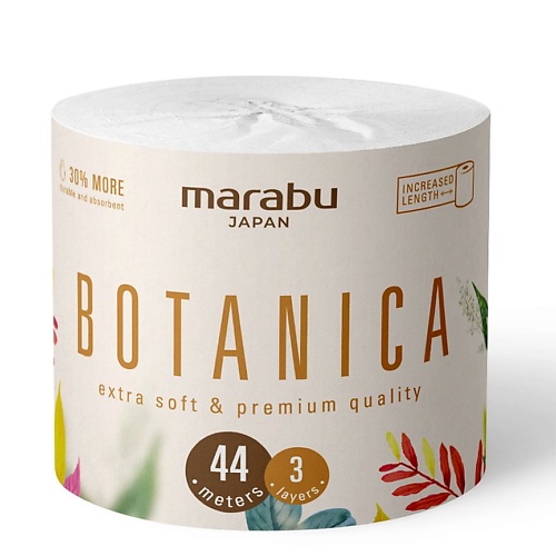 

MARABU Бумага туалетная 3-слойная Botanica, Бумага туалетная 3-слойная Botanica