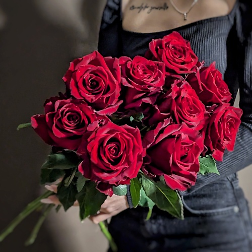

KRASFLOWERS Девять бордовых роз для любви, Девять бордовых роз для любви