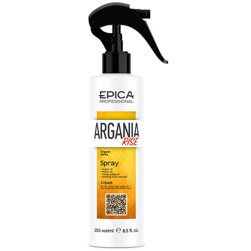 

EPICA PROFESSIONAL Спрей для придания блеска волосам с комплексом масел Argania Rise Organic, Спрей для придания блеска волосам с комплексом масел Argania Rise Organic