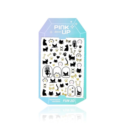 

PINK UP Наклейки для ногтей DECOR NAIL STICKERS переводные, Наклейки для ногтей DECOR NAIL STICKERS переводные